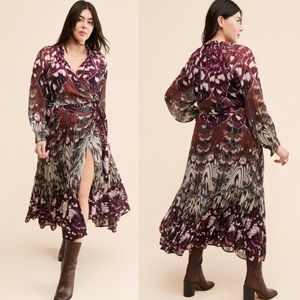 Anthropologie Wrap Dress long sleeve 3X